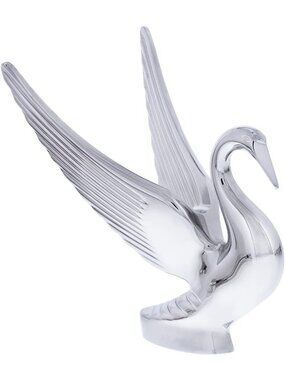 Heavy-Duty Chrome Swan Hood Ornament | Cast Metal, Universal Fit, Detailed